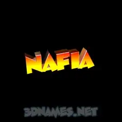 nafia in Black Background style - 3D name wallpaper