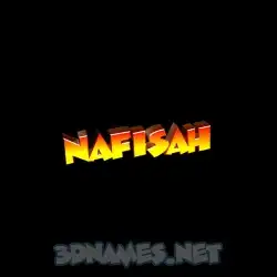 nafisah in Black Background style - 3D name wallpaper