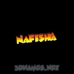 nafisha in Black Background style - 3D name wallpaper