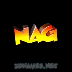 nag in Black Background style - 3D name wallpaper