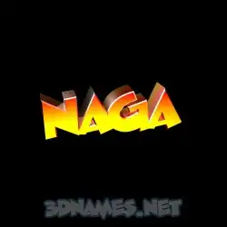 naga in Black Background style - 3D name wallpaper