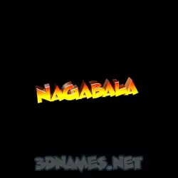nagabala in Black Background style - 3D name wallpaper