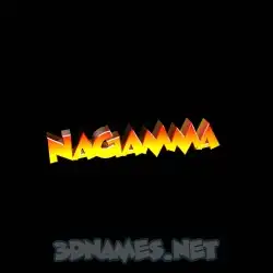 nagamma in Black Background style - 3D name wallpaper