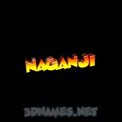 naganji in Black Background style - 3D name wallpaper