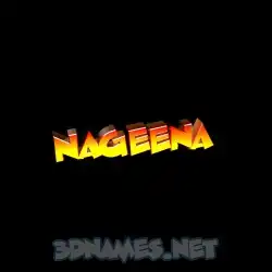 nageena in Black Background style - 3D name wallpaper