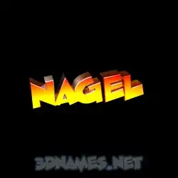 nagel in Black Background style - 3D name wallpaper