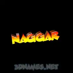 naggar in Black Background style - 3D name wallpaper