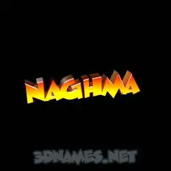 naghma in Black Background style - 3D name wallpaper