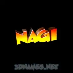 nagi in Black Background style - 3D name wallpaper