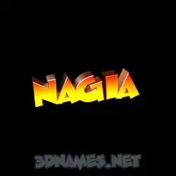 nagia in Black Background style - 3D name wallpaper