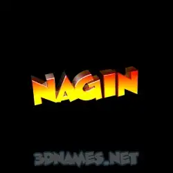 nagin in Black Background style - 3D name wallpaper