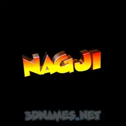 nagji in Black Background style - 3D name wallpaper