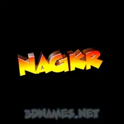 nagkr in Black Background style - 3D name wallpaper