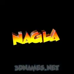 nagla in Black Background style - 3D name wallpaper
