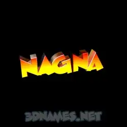 nagna in Black Background style - 3D name wallpaper