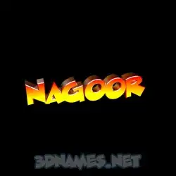 nagoor in Black Background style - 3D name wallpaper