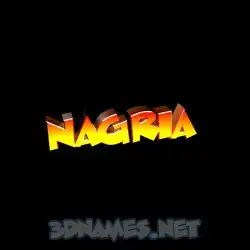 nagria in Black Background style - 3D name wallpaper