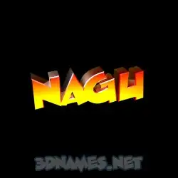 nagu in Black Background style - 3D name wallpaper