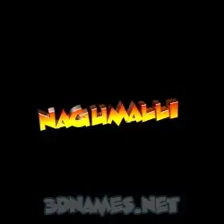 nagumalli in Black Background style - 3D name wallpaper