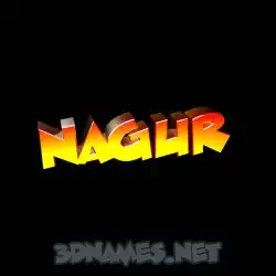 nagur in Black Background style - 3D name wallpaper
