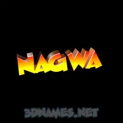 nagwa in Black Background style - 3D name wallpaper