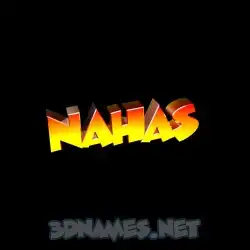 nahas in Black Background style - 3D name wallpaper