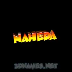 naheda in Black Background style - 3D name wallpaper