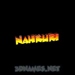 nahkuri in Black Background style - 3D name wallpaper