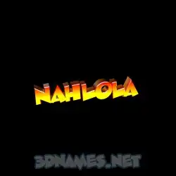 nahlola in Black Background style - 3D name wallpaper