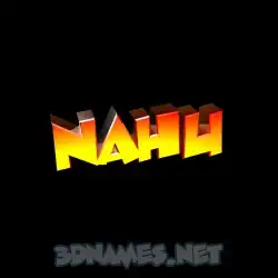 nahu in Black Background style - 3D name wallpaper