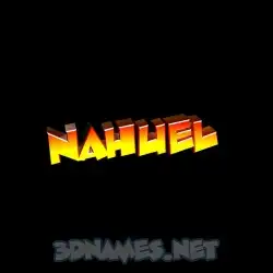 nahuel in Black Background style - 3D name wallpaper