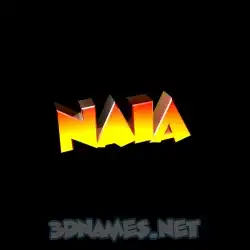 naia in Black Background style - 3D name wallpaper