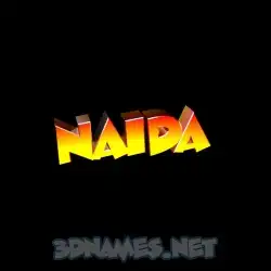 naida in Black Background style - 3D name wallpaper