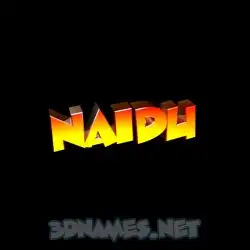 naidu in Black Background style - 3D name wallpaper