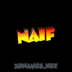 naif in Black Background style - 3D name wallpaper