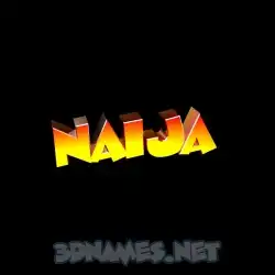 naija in Black Background style - 3D name wallpaper