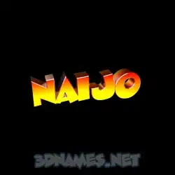 naijo in Black Background style - 3D name wallpaper