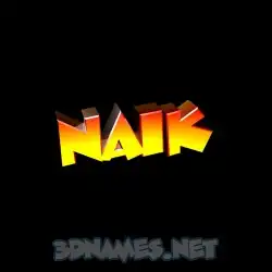 naik in Black Background style - 3D name wallpaper