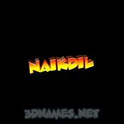 naikdil in Black Background style - 3D name wallpaper
