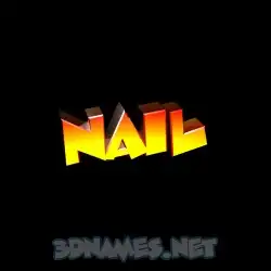 nail in Black Background style - 3D name wallpaper