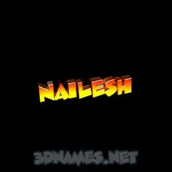 nailesh in Black Background style - 3D name wallpaper