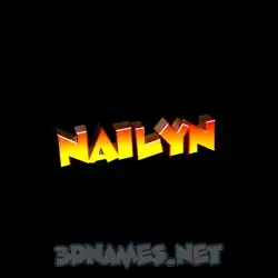 nailyn in Black Background style - 3D name wallpaper
