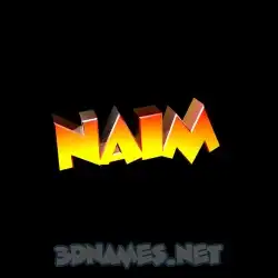 naim in Black Background style - 3D name wallpaper