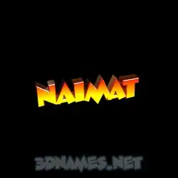 naimat in Black Background style - 3D name wallpaper