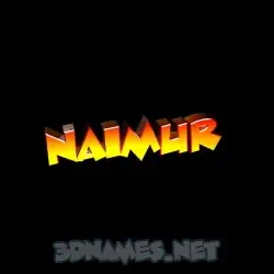 naimur in Black Background style - 3D name wallpaper