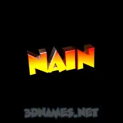 nain in Black Background style - 3D name wallpaper