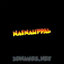 nainauppal in Black Background style - 3D name wallpaper