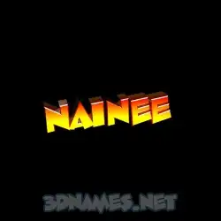 nainee in Black Background style - 3D name wallpaper