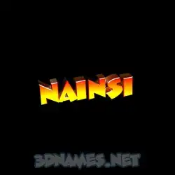 nainsi in Black Background style - 3D name wallpaper