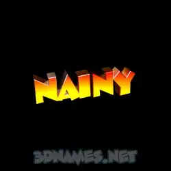 nainy in Black Background style - 3D name wallpaper